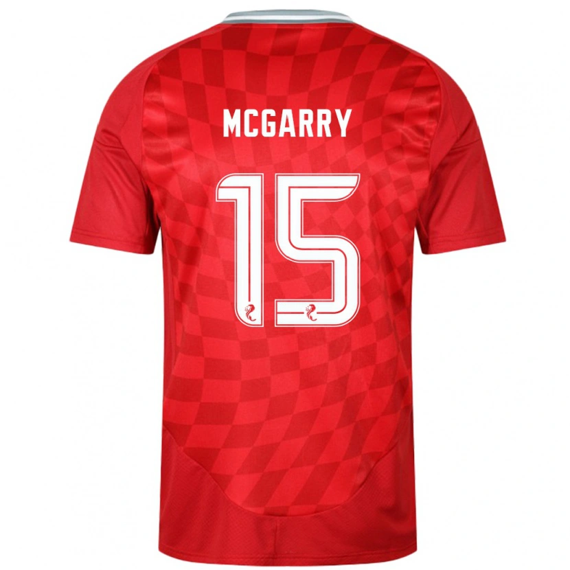 Danxen Pánské James Mcgarry #15 Červený Domů Hráčské Dresy 2024/25 Dres