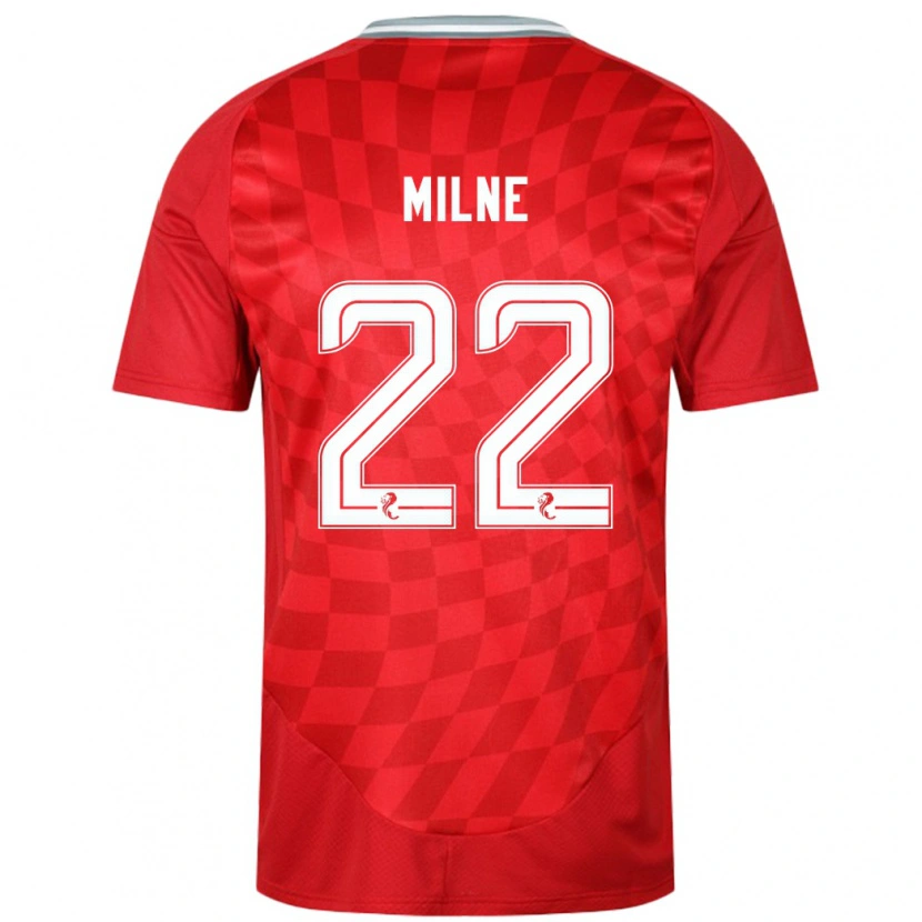 Danxen Pánské Jack Milne #22 Červený Domů Hráčské Dresy 2024/25 Dres