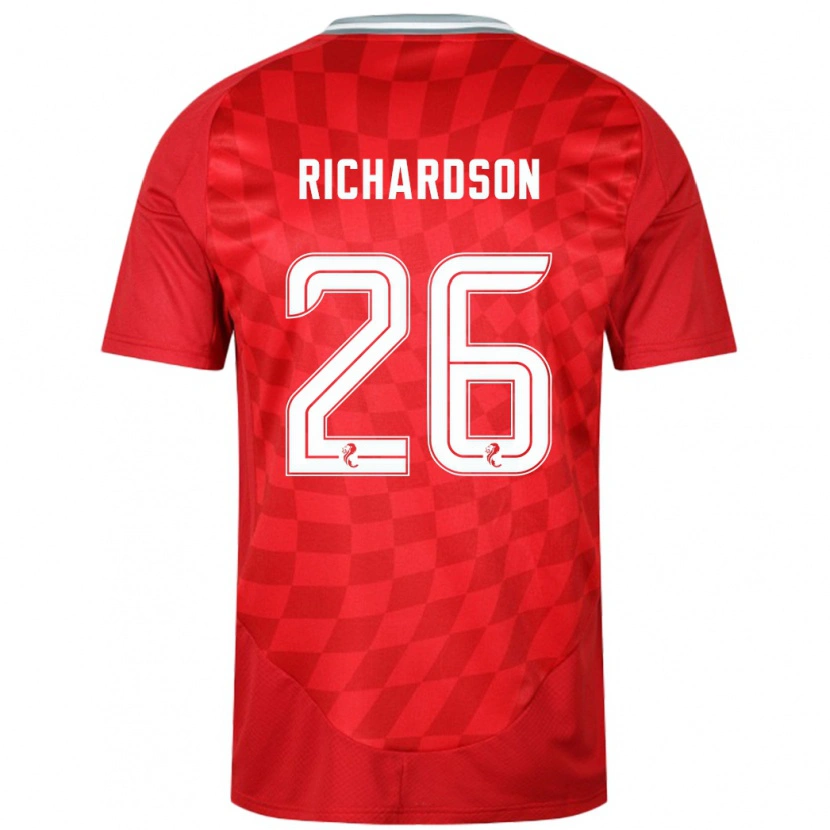 Danxen Pánské Jayden Richardson #26 Červený Domů Hráčské Dresy 2024/25 Dres