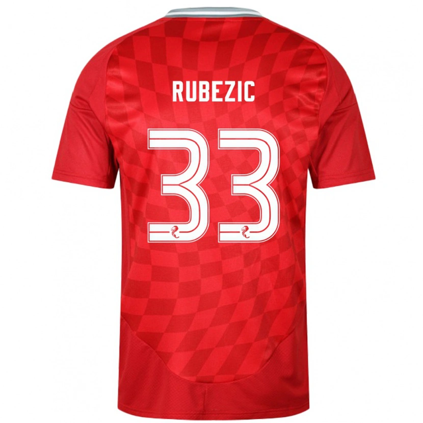 Danxen Pánské Slobodan Rubezic #33 Červený Domů Hráčské Dresy 2024/25 Dres