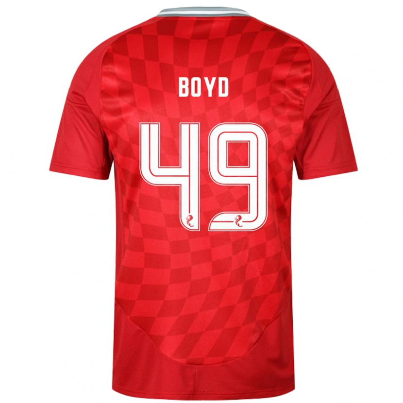 Danxen Pánské Fletcher Boyd #49 Červený Domů Hráčské Dresy 2024/25 Dres