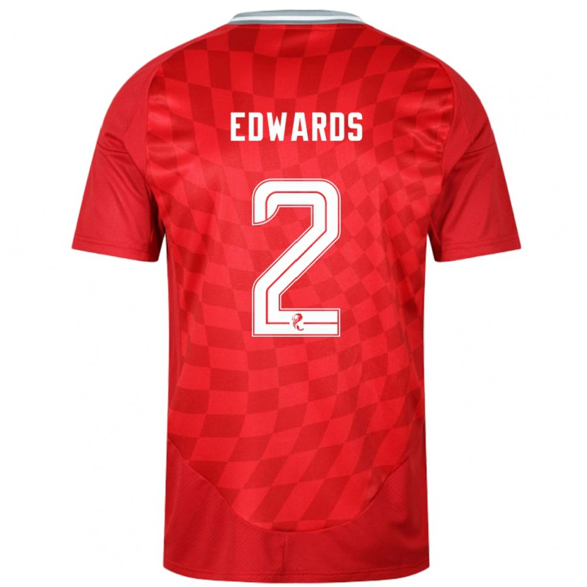 Danxen Pánské Lois Edwards #2 Červený Domů Hráčské Dresy 2024/25 Dres