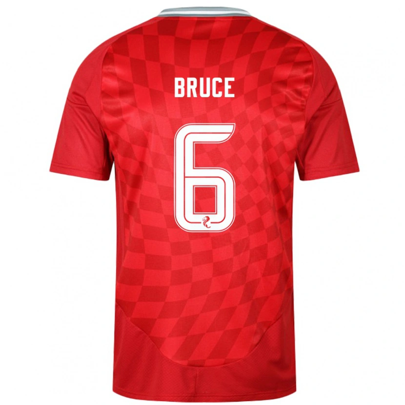 Danxen Pánské Natasha Bruce #6 Červený Domů Hráčské Dresy 2024/25 Dres