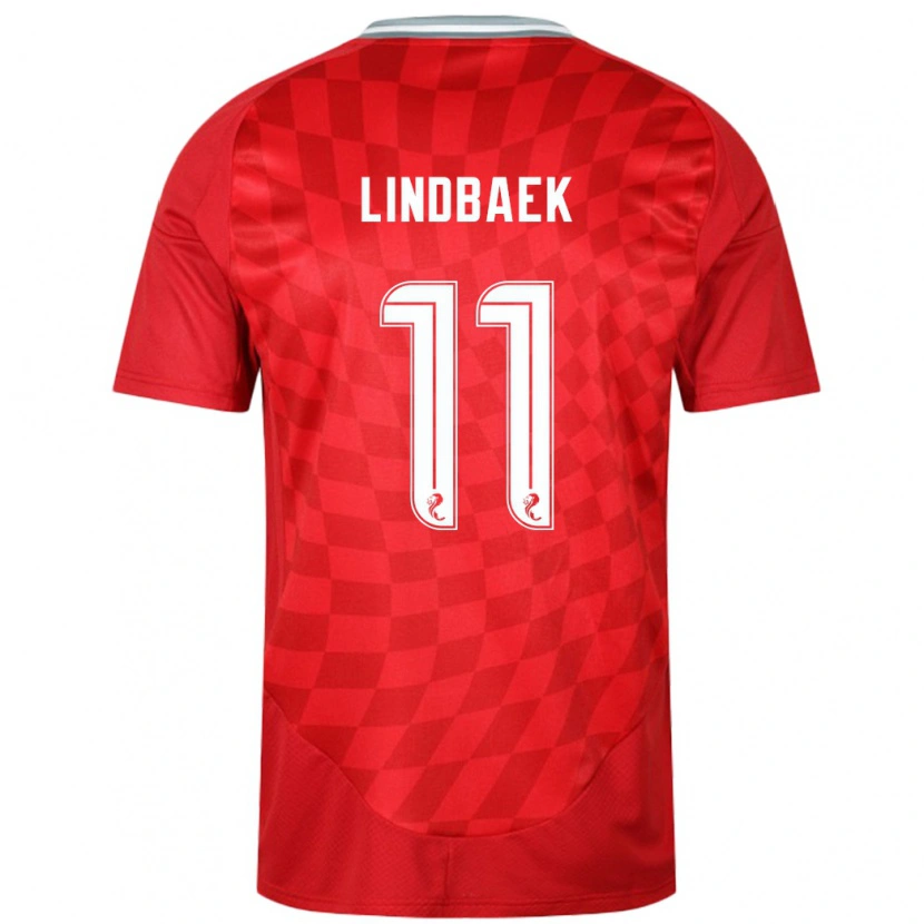 Danxen Pánské Adele Lindbaek #11 Červený Domů Hráčské Dresy 2024/25 Dres