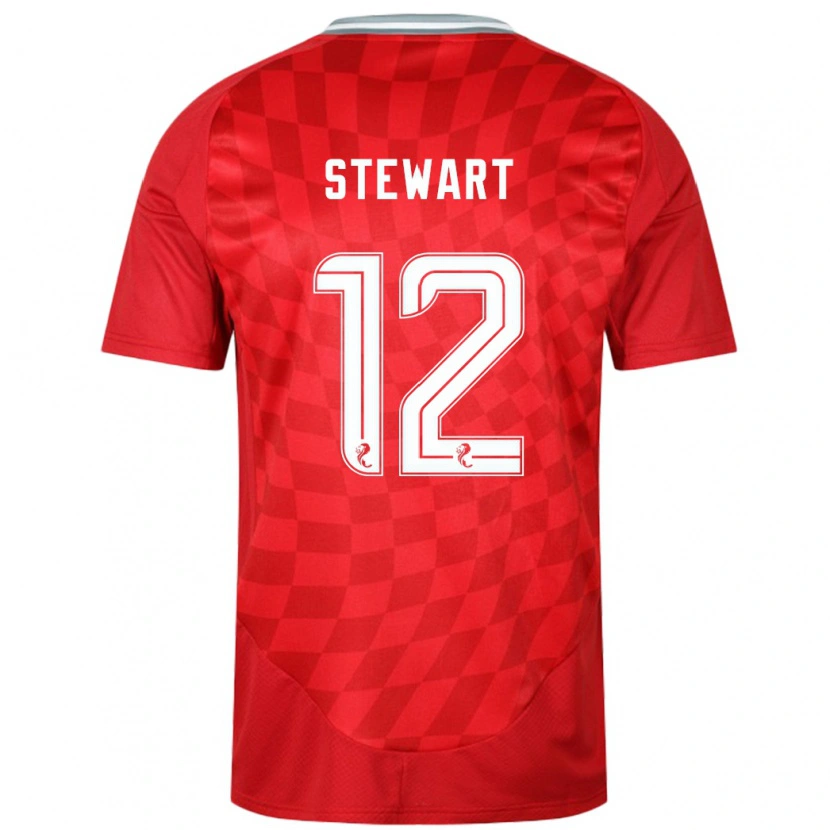 Danxen Pánské Hannah Stewart #12 Červený Domů Hráčské Dresy 2024/25 Dres