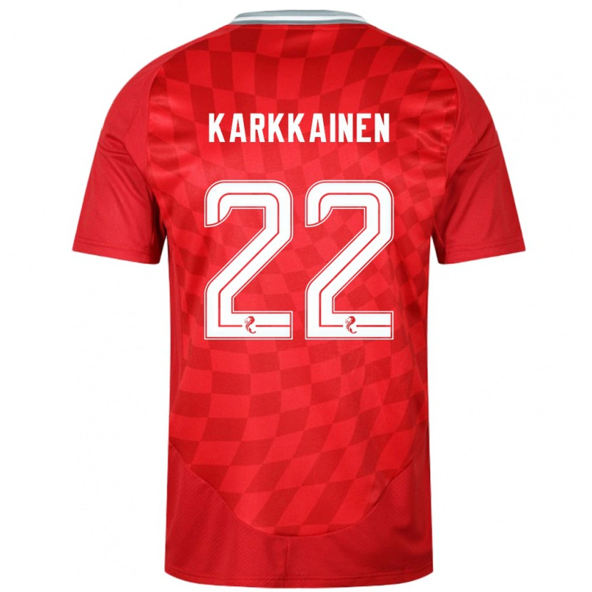 Danxen Pánské Elena Kärkkäinen #22 Červený Domů Hráčské Dresy 2024/25 Dres