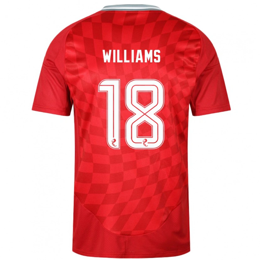 Danxen Pánské Rhys Williams #18 Červený Domů Hráčské Dresy 2024/25 Dres
