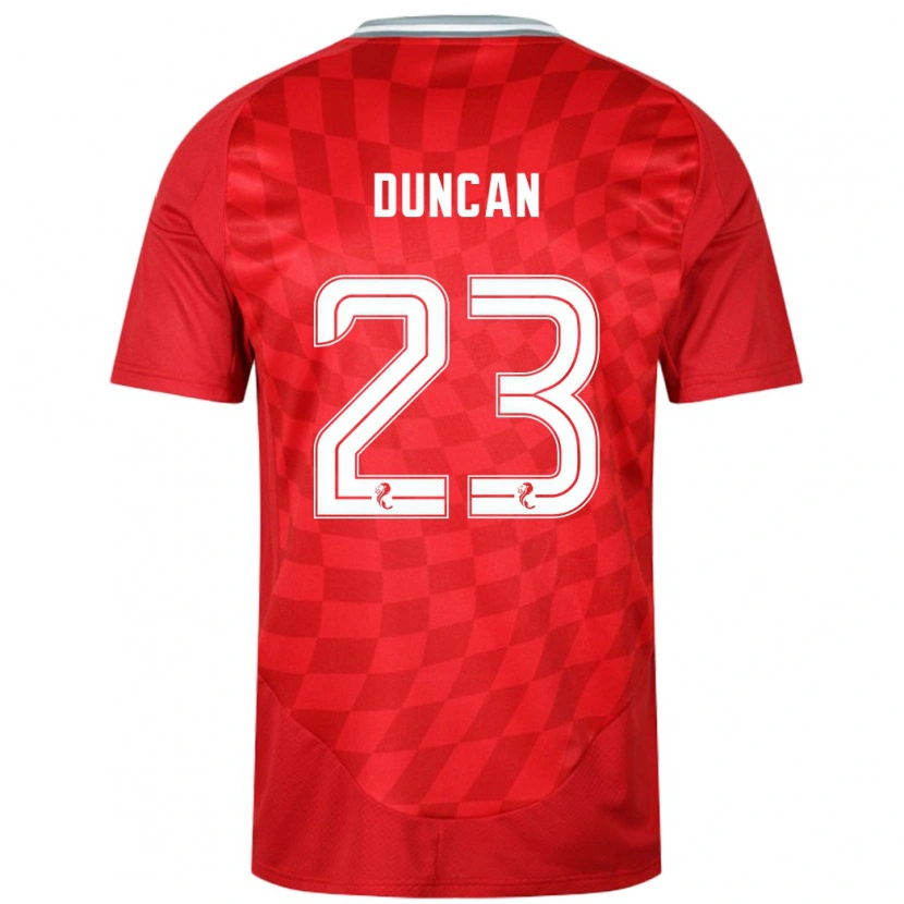 Danxen Pánské Ryan Duncan #23 Červený Domů Hráčské Dresy 2024/25 Dres