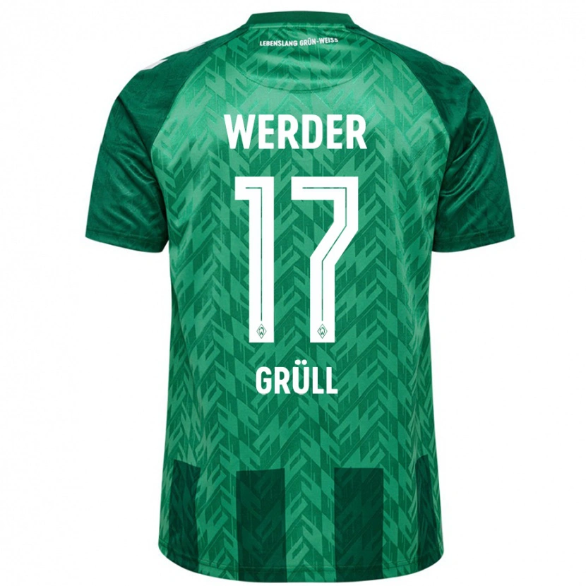Danxen Pánské Marco Grüll #17 Zelený Domů Hráčské Dresy 2024/25 Dres