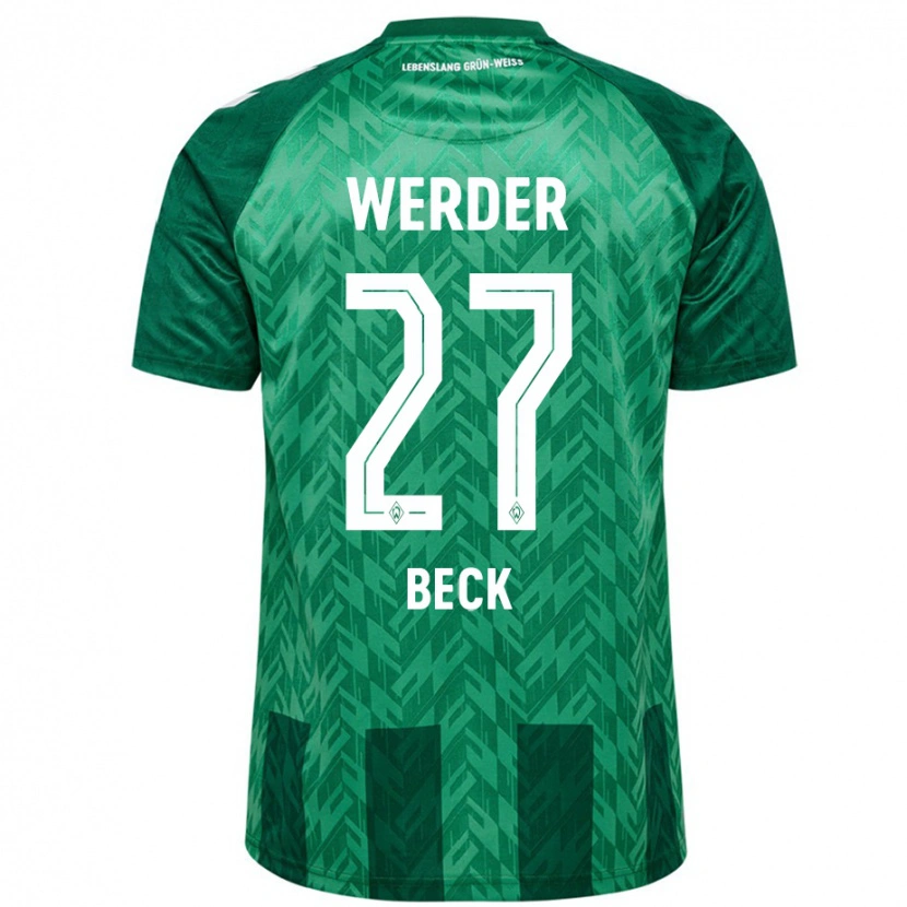 Danxen Pánské Sharon Beck #27 Zelený Domů Hráčské Dresy 2024/25 Dres