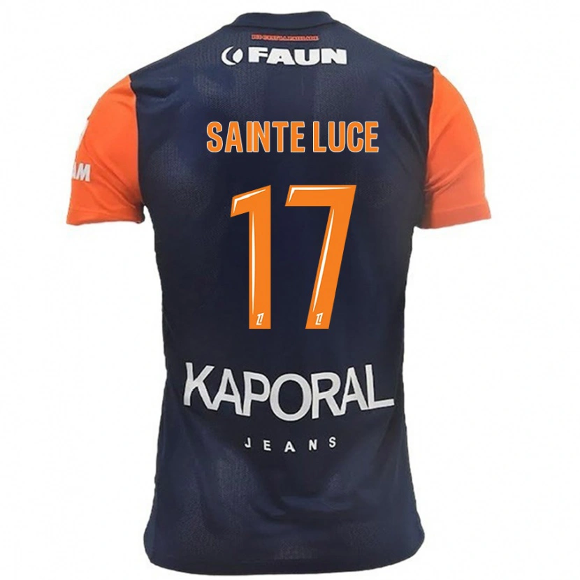 Danxen Pánské Théo Sainte-Luce #17 Námořnická Modrá Oranžová Domů Hráčské Dresy 2024/25 Dres