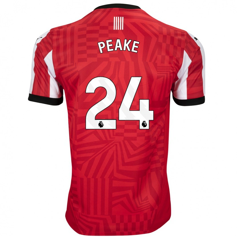 Danxen Pánské Paige Peake #24 Červená Bílá Domů Hráčské Dresy 2024/25 Dres