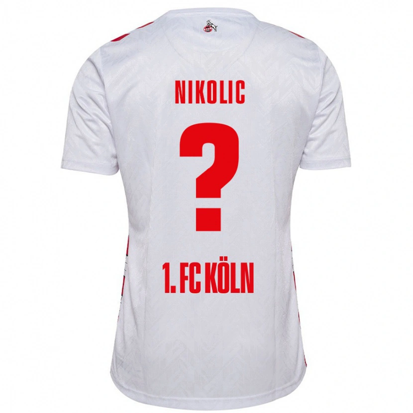 Danxen Pánské Milan Nikolic #0 Bílá Červená Domů Hráčské Dresy 2024/25 Dres