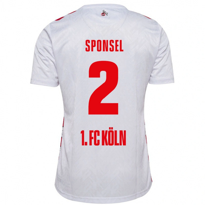 Danxen Pánské Meiko Sponsel #2 Bílá Červená Domů Hráčské Dresy 2024/25 Dres