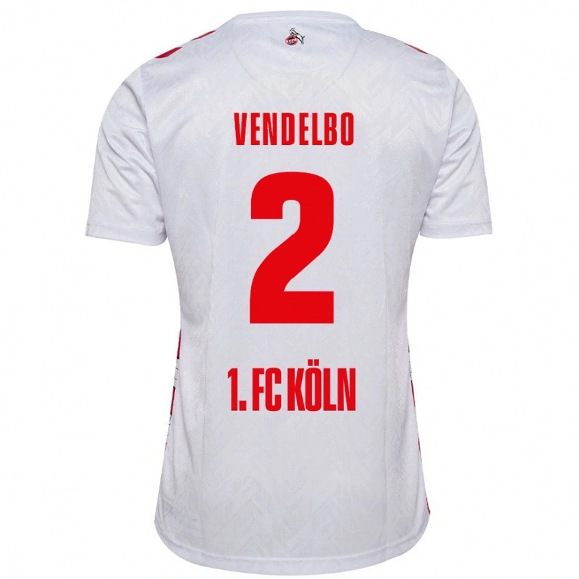 Danxen Pánské Sofie Vendelbo #2 Bílá Červená Domů Hráčské Dresy 2024/25 Dres