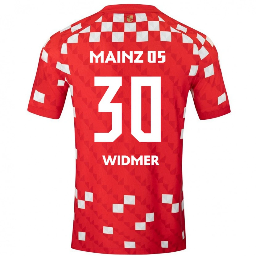 Danxen Pánské Silvan Widmer #30 Bílá Červená Domů Hráčské Dresy 2024/25 Dres