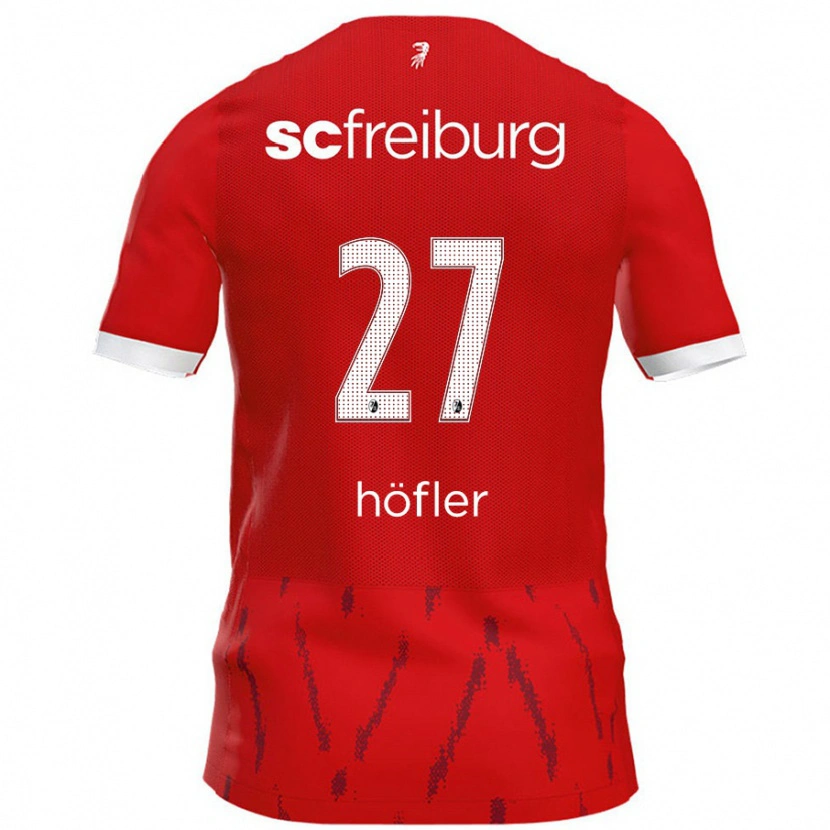 Danxen Pánské Nicolas Höfler #27 Červený Domů Hráčské Dresy 2024/25 Dres