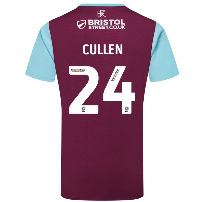Danxen Pánské Josh Cullen #24 Vínově Modrá Domů Hráčské Dresy 2024/25 Dres