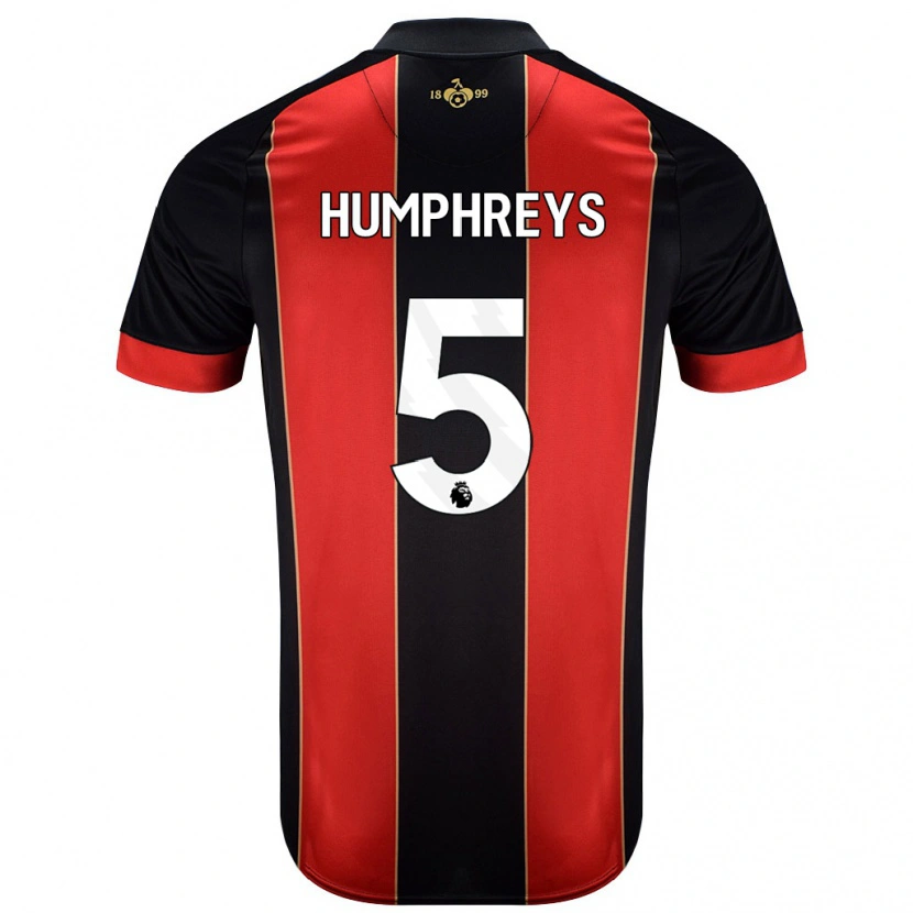 Danxen Pánské Holly Humphreys #5 Červená Černá Domů Hráčské Dresy 2024/25 Dres