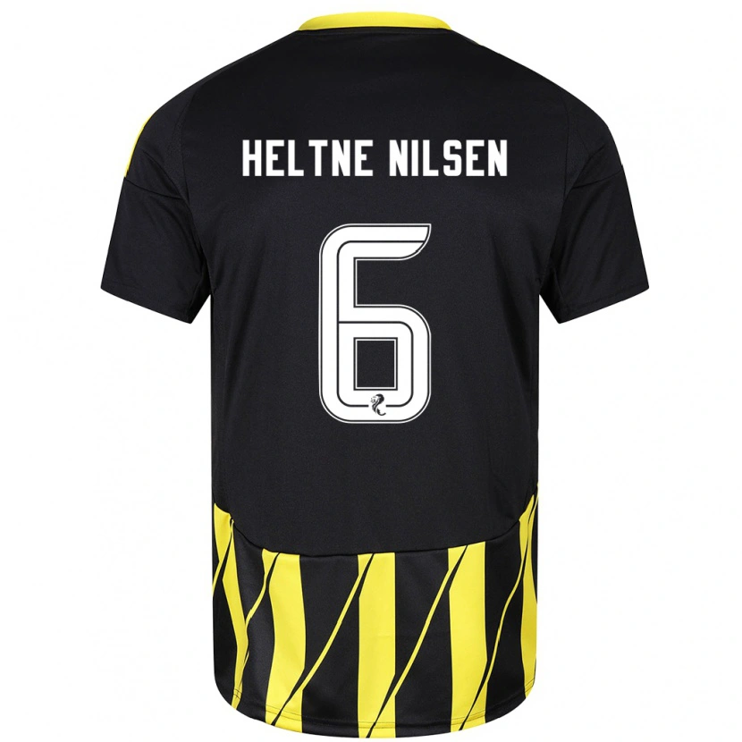 Danxen Pánské Sivert Heltne Nilsen #6 Černá Žlutá Daleko Hráčské Dresy 2024/25 Dres