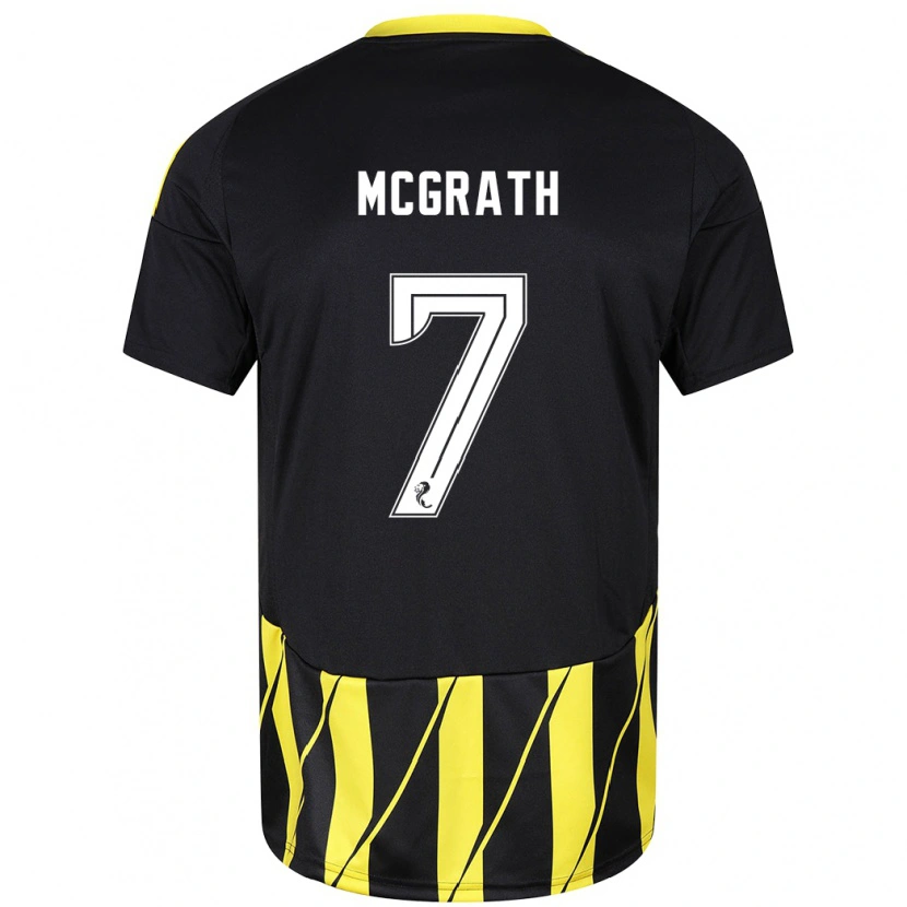 Danxen Pánské Jamie Mcgrath #7 Černá Žlutá Daleko Hráčské Dresy 2024/25 Dres