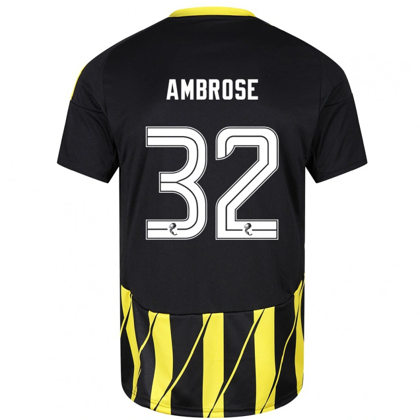 Danxen Pánské Peter Ambrose #32 Černá Žlutá Daleko Hráčské Dresy 2024/25 Dres