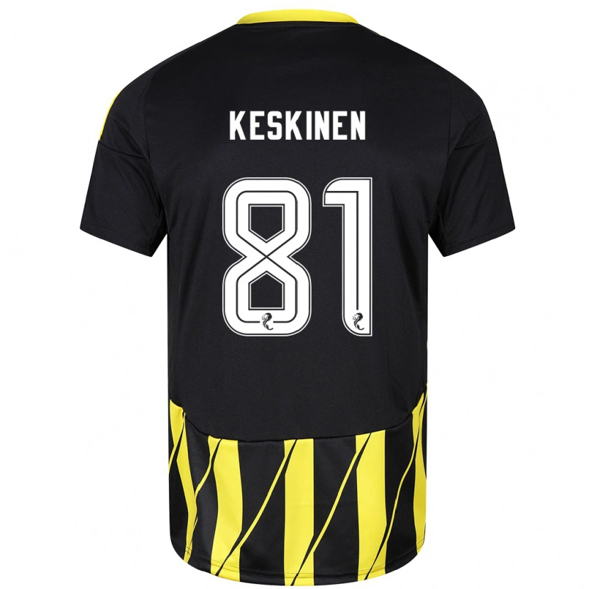 Danxen Pánské Topi Keskinen #81 Černá Žlutá Daleko Hráčské Dresy 2024/25 Dres
