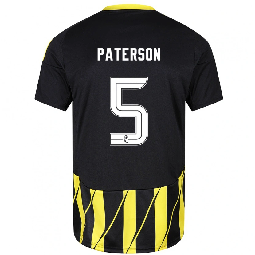 Danxen Pánské Donna Paterson #5 Černá Žlutá Daleko Hráčské Dresy 2024/25 Dres