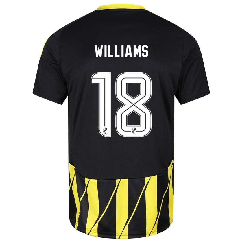 Danxen Pánské Rhys Williams #18 Černá Žlutá Daleko Hráčské Dresy 2024/25 Dres