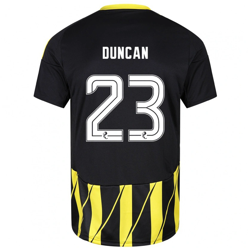 Danxen Pánské Ryan Duncan #23 Černá Žlutá Daleko Hráčské Dresy 2024/25 Dres