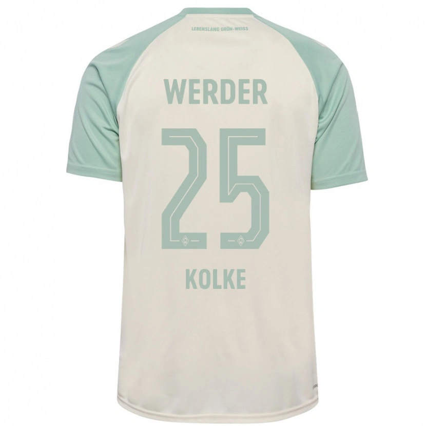 Danxen Pánské Markus Kolke #25 Šedobílá Světle Zelená Daleko Hráčské Dresy 2024/25 Dres