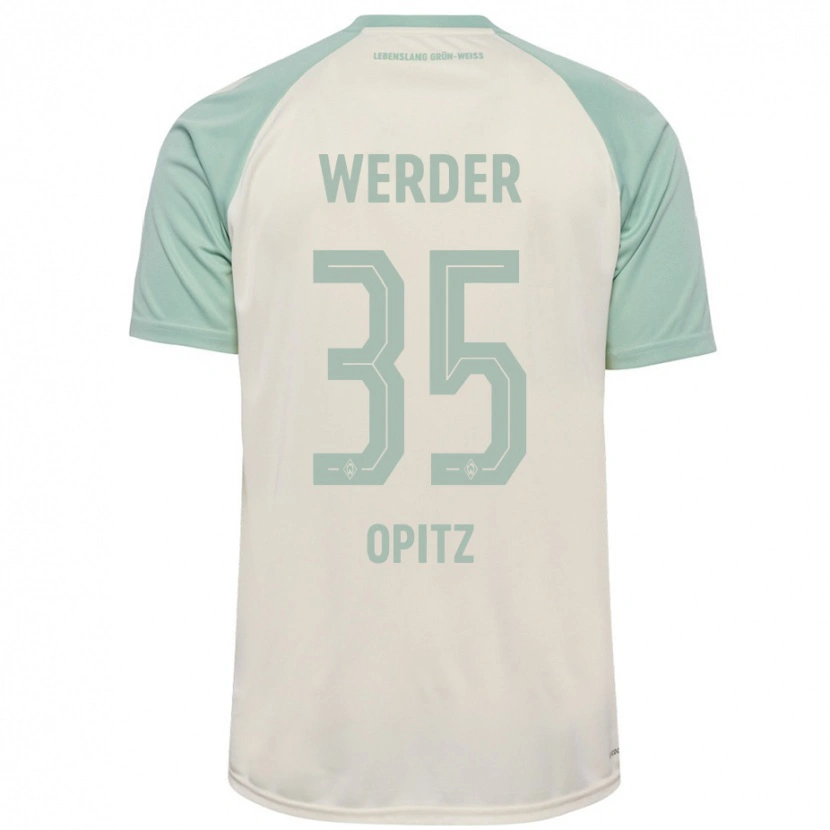 Danxen Pánské Leon Opitz #35 Šedobílá Světle Zelená Daleko Hráčské Dresy 2024/25 Dres