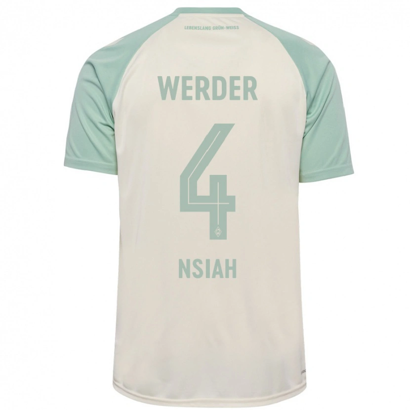 Danxen Pánské Menson Nsiah #4 Šedobílá Světle Zelená Daleko Hráčské Dresy 2024/25 Dres