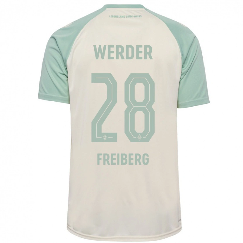 Danxen Pánské Piet Freiberg #28 Šedobílá Světle Zelená Daleko Hráčské Dresy 2024/25 Dres