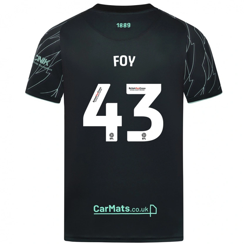 Danxen Pánské Gus Foy #43 Černo Zelená Daleko Hráčské Dresy 2024/25 Dres