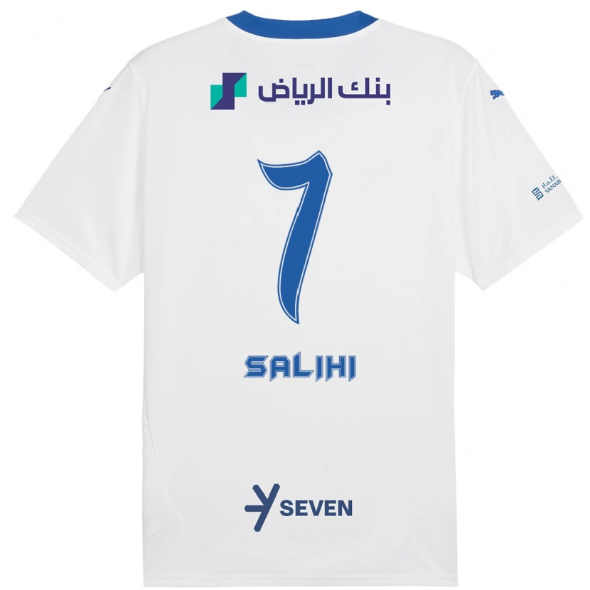 Danxen Pánské Shokhan Salihi #7 Bílá Modrá Daleko Hráčské Dresy 2024/25 Dres