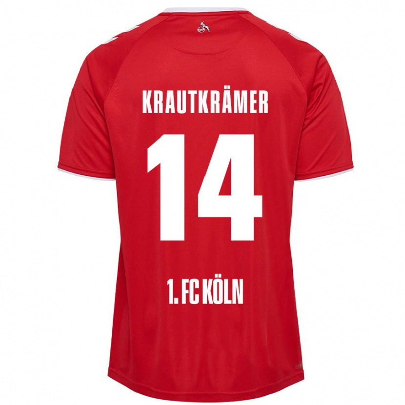 Danxen Pánské Jakob Krautkrämer #14 Červená Bílá Daleko Hráčské Dresy 2024/25 Dres