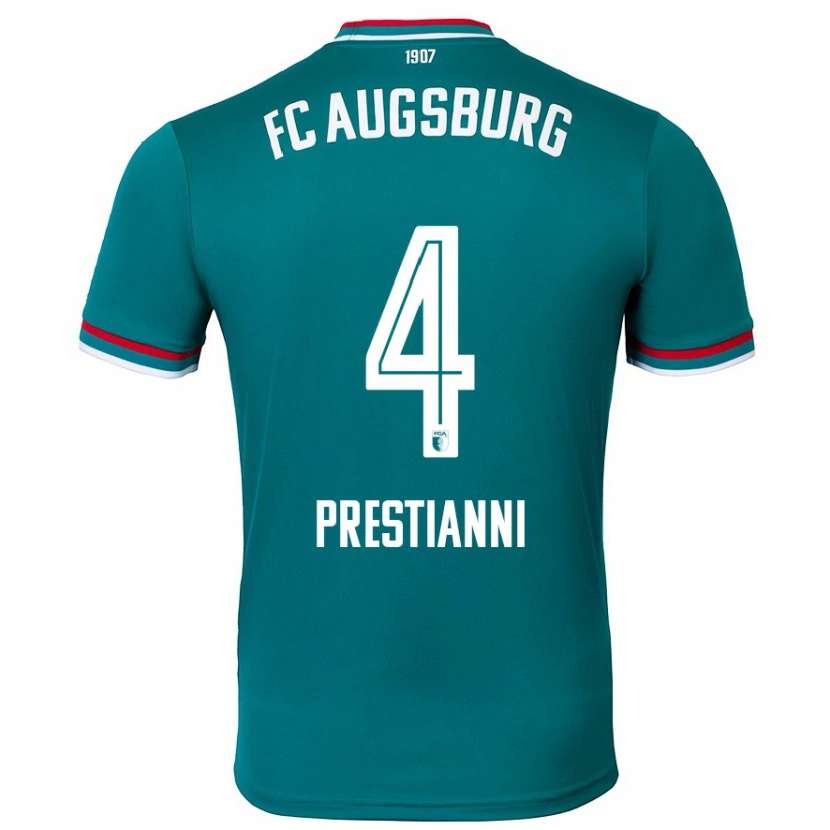 Danxen Pánské Luis Prestianni #4 Tmavě Zelená Daleko Hráčské Dresy 2024/25 Dres