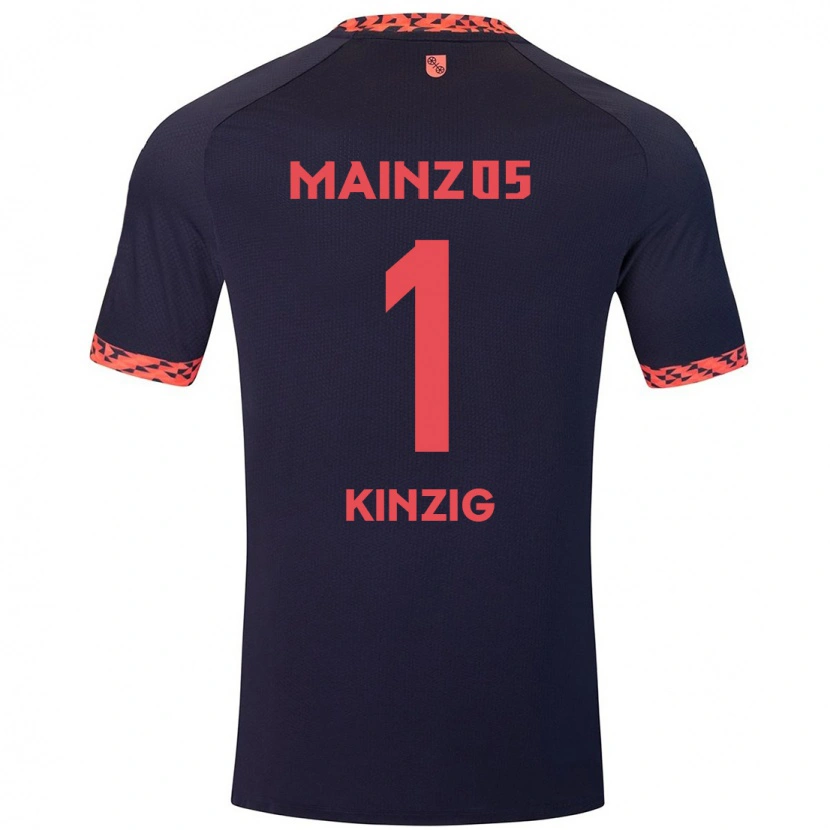 Danxen Pánské Maximilian Kinzig #1 Modrá Korálově Červená Daleko Hráčské Dresy 2024/25 Dres