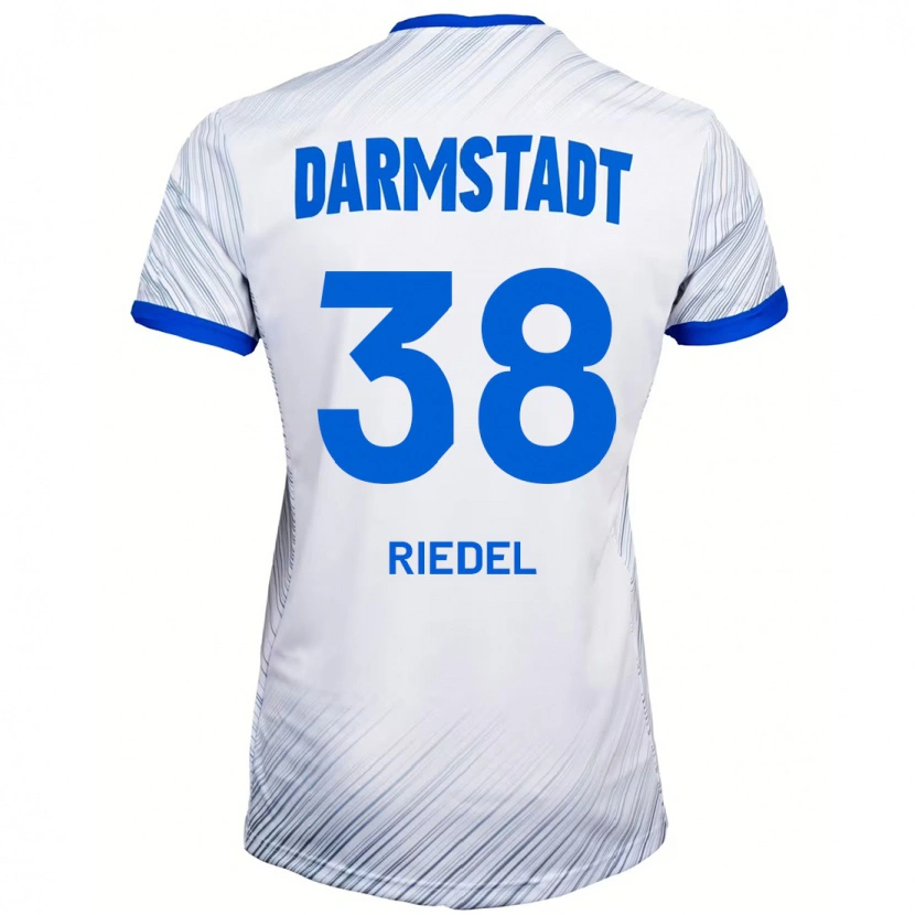 Danxen Pánské Clemens Riedel #38 Bílá Modrá Daleko Hráčské Dresy 2024/25 Dres