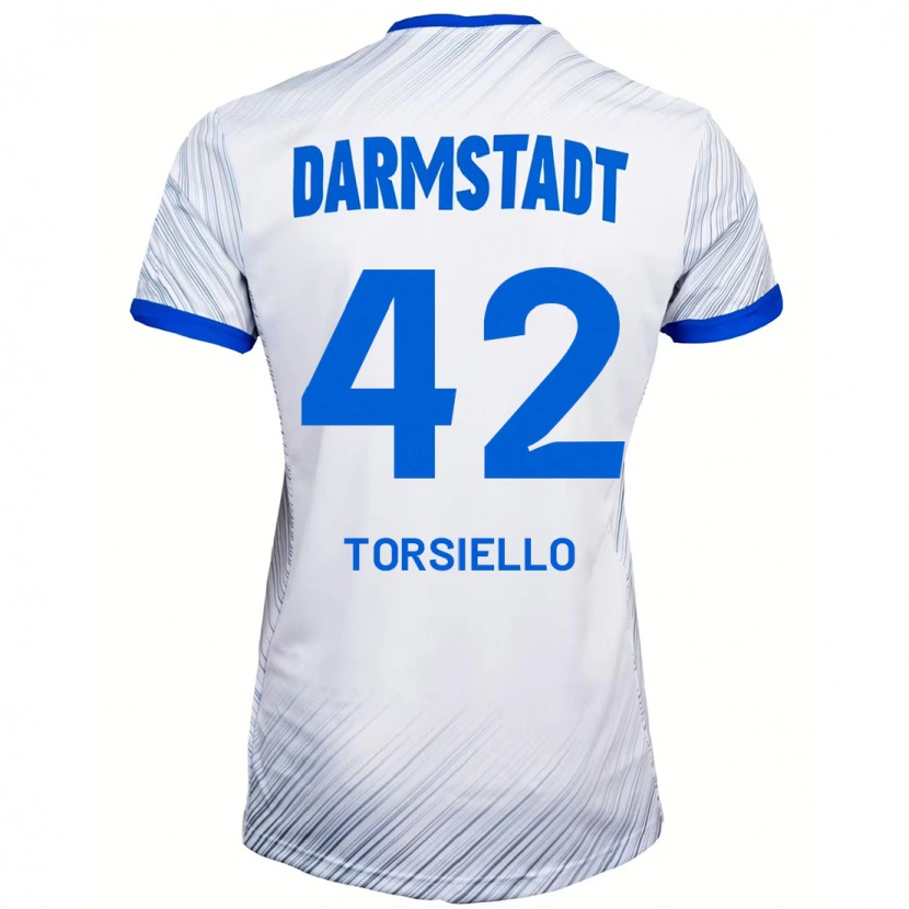 Danxen Pánské Fabio Torsiello #42 Bílá Modrá Daleko Hráčské Dresy 2024/25 Dres