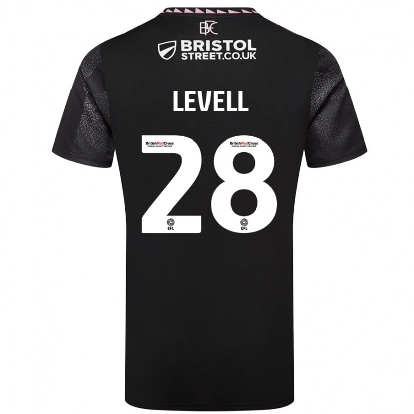Danxen Pánské Kirstie Levell #28 Černý Daleko Hráčské Dresy 2024/25 Dres