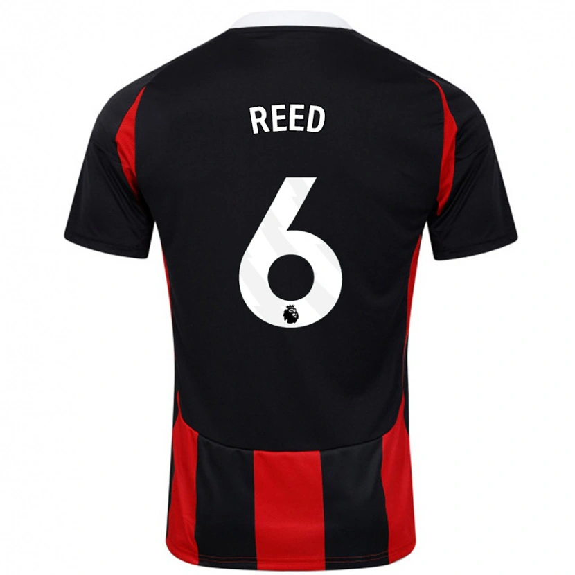Danxen Pánské Harrison Reed #6 Černá Červená Daleko Hráčské Dresy 2024/25 Dres
