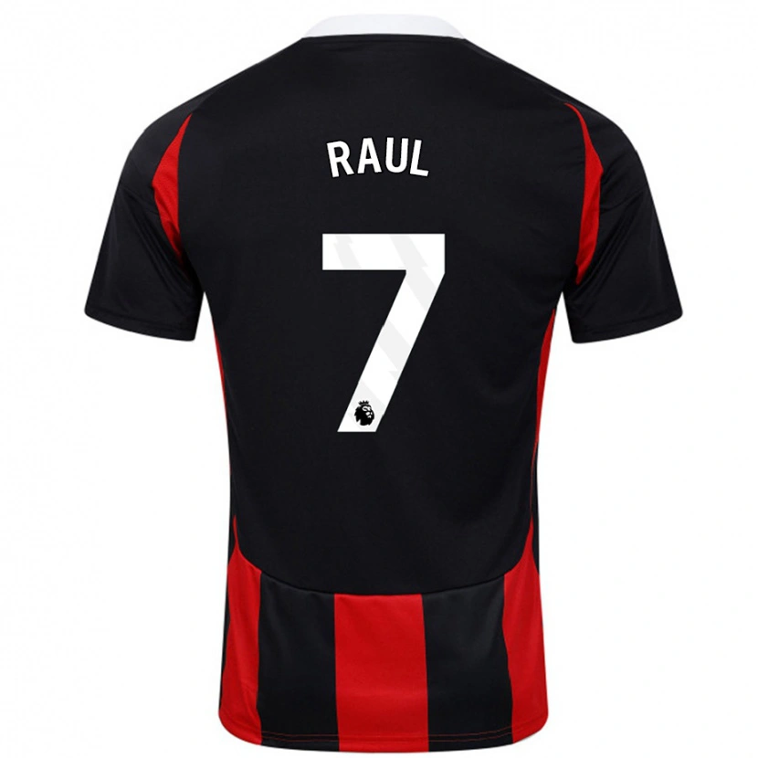 Danxen Pánské Raúl Jiménez #7 Černá Červená Daleko Hráčské Dresy 2024/25 Dres