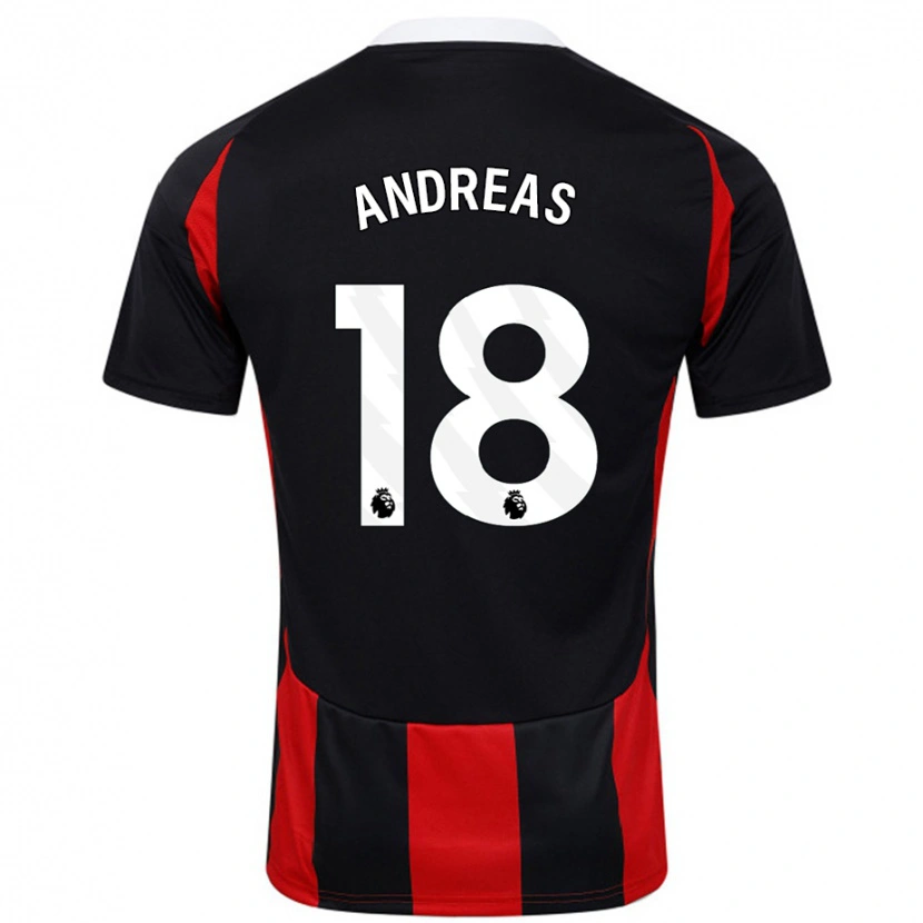 Danxen Pánské Andreas Pereira #18 Černá Červená Daleko Hráčské Dresy 2024/25 Dres