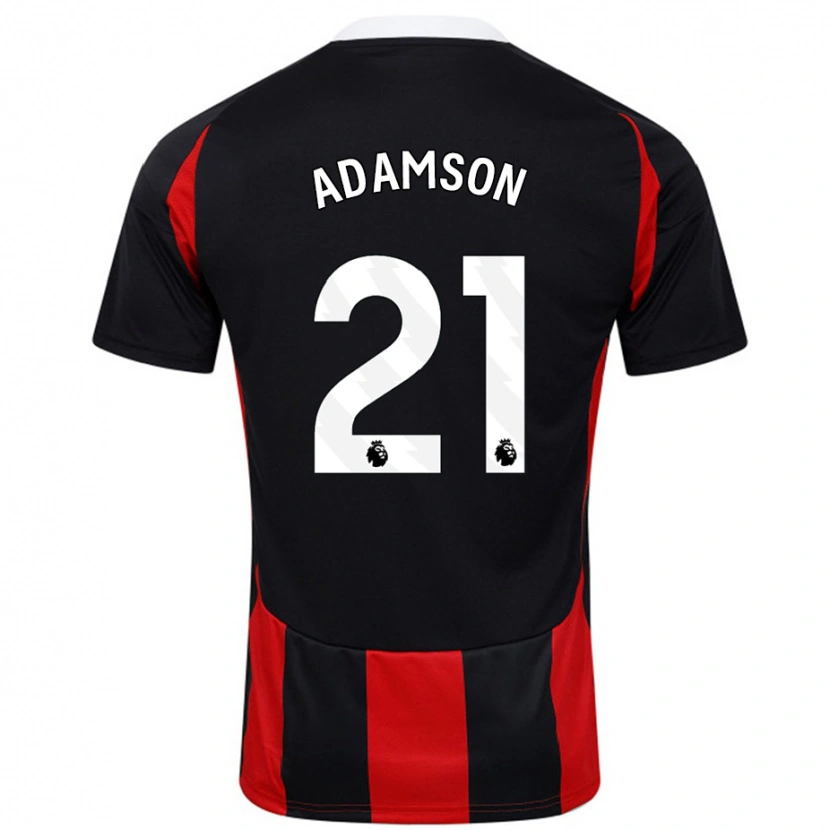 Danxen Pánské Sasha Adamson #21 Černá Červená Daleko Hráčské Dresy 2024/25 Dres