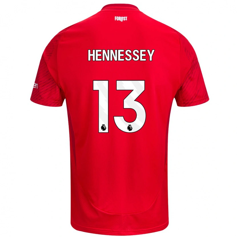 Danxen Dámské Wayne Hennessey #13 Červená Bílá Domů Hráčské Dresy 2024/25 Dres