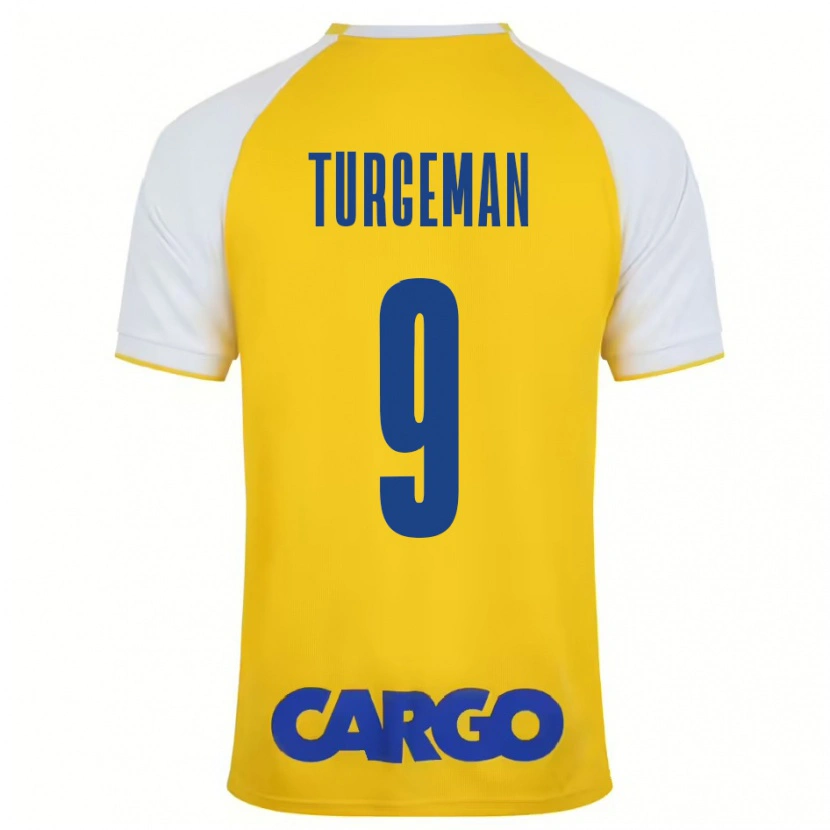 Danxen Dámské Dor Turgeman #9 Žlutá Bílá Domů Hráčské Dresy 2024/25 Dres