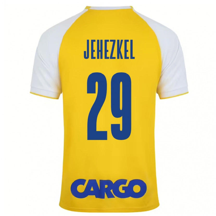 Danxen Dámské Sagiv Jehezkel #29 Žlutá Bílá Domů Hráčské Dresy 2024/25 Dres