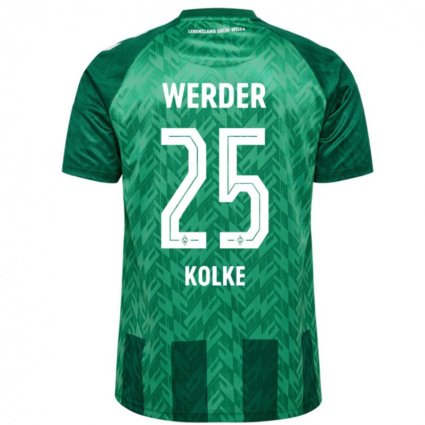 Danxen Dámské Markus Kolke #25 Zelený Domů Hráčské Dresy 2024/25 Dres